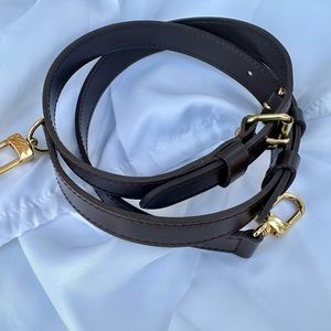Louis Vuitton Calfskin Bandouliere Ebene Strap
